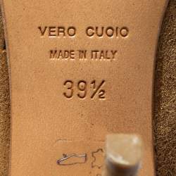 Pre Owned Giuseppe Zanotti Gold Leather Knee Length Boots Size 39.5