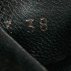 Pre Owned Giuseppe Zanotti Black Suede Platform Ankle Strap Sandals Size 38