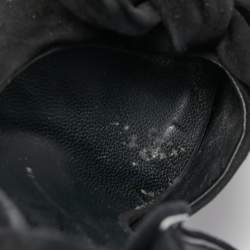 Pre Owned Giuseppe Zanotti Black Suede Platform Ankle Strap Sandals Size 38