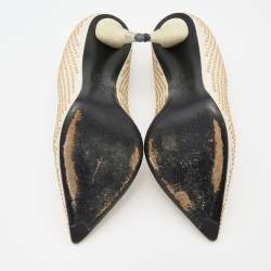 Giuseppe Zanotti Off White Leather Ester Embellished Pumps Size 38
