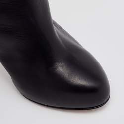 Pre Owned Giuseppe Zanotti Black Leather Knee Length Boots Size 37