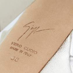 مملوكة مسبقًا Giuseppe Zanotti Metallic Gold/Silver Double Betty Platform Sandals Size 38