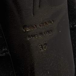 Pre Owned Giuseppe Zanotti Black Suede And Fur Ankle Boots Size 37