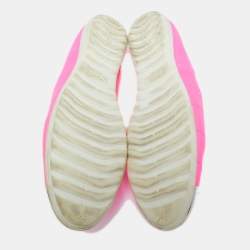 Pre Owned Giuseppe Zanotti Pink Croc Embossed Leather Smoking Slippers Size 41 