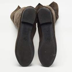 مملوكة مسبقًا Giuseppe Zanotti Brown Suede Knee Length Boots Size 41