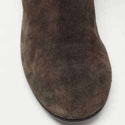 مملوكة مسبقًا Giuseppe Zanotti Brown Suede Knee Length Boots Size 41