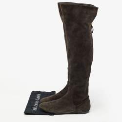 مملوكة مسبقًا Giuseppe Zanotti Brown Suede Knee Length Boots Size 41
