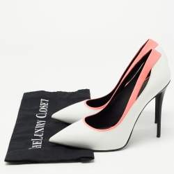 Pre Owned Giuseppe Zanotti White/Pink Leather Pointed Toe Pumps Size 40