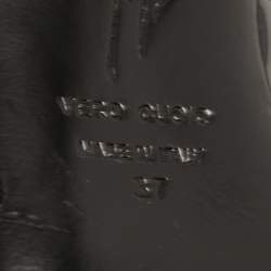 Pre Owned Giuseppe Zanotti Black Patent Leather Open Toe Pumps Size 37