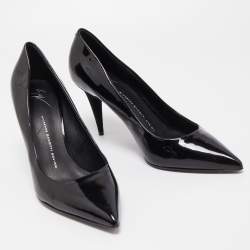 Pre Owned Giuseppe Zanotti Black Patent Leather Pointed Toe Pumps Size 41