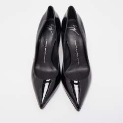 Pre Owned Giuseppe Zanotti Black Patent Leather Pointed Toe Pumps Size 41
