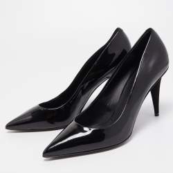 Pre Owned Giuseppe Zanotti Black Patent Leather Pointed Toe Pumps Size 41