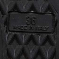 Pre Owned Giuseppe Zanotti Black Leather Donna High Top Sneakers Size 36