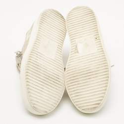 Giuseppe Zanotti Beige Velvet Sneakers Size 37