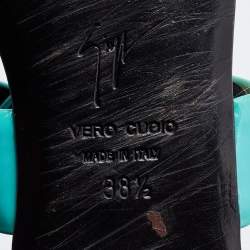 Pre Owned Giuseppe Zanotti Multicolor Patent Leather Flat Gladiator Sandals Size 38.5