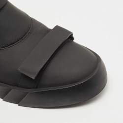 مملوكة مسبقًا Giuseppe Zanotti Black Leather Shark High Top Sneakers Size 45