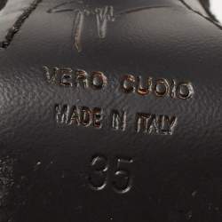 Pre Owned Giuseppe Zanotti Black Suede Nirvana Ankle Strap Sandals Size 35