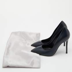 Pre Owned Giuseppe Zanotti Blue Leather Pointed Toe Pumps Size 37