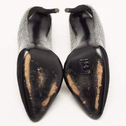 Pre Owned Giuseppe Zanotti Black Suede Crystal Embellished Pointed Toe Pumps Size 37