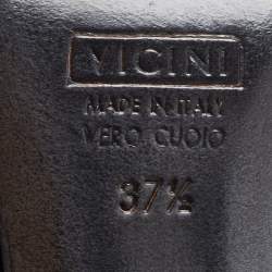 مملوكة مسبقًا Giuseppe Zanotti Black Canvas Lace Trim Open Toe Pumps Size 37.5