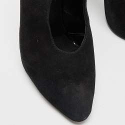 Pre Owned Giuseppe Zanotti Black Suede Booties Size 37