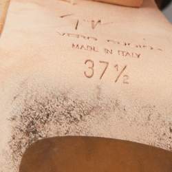 Pre Owned Giuseppe Zanotti Dark Wash Denim Cork Heel Platform Wedge Sandals Size 37.5