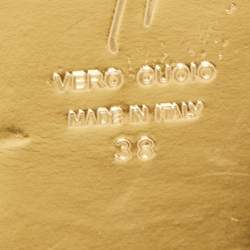 Pre Owned Giuseppe Zanotti Black Satin Jewel Embellished Thong Flat Sandals Size 38