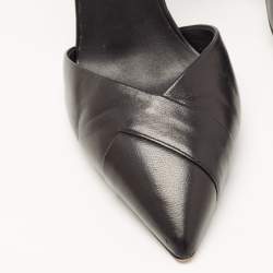 مملوكة مسبقًا Giuseppe Zanotti Black Leather Slingback Pumps Size 37