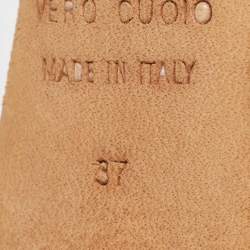 مملوكة مسبقًا Giuseppe Zanotti Silver Foil Leather Harmony Ankle Strap Sandals Size 37