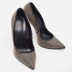 Giuseppe Zanotti Black Studded Suede Ester Pumps Size 36.5