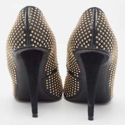 Giuseppe Zanotti Black Studded Suede Ester Pumps Size 36.5