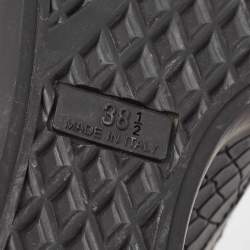 Pre Owned Giuseppe Zanotti Black Croc Embossed Leather Sneakers Size 38.5