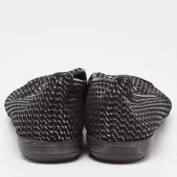 Giuseppe Zanotti Black Glitter Leather Slip On Smoking Slippers Size 37.5