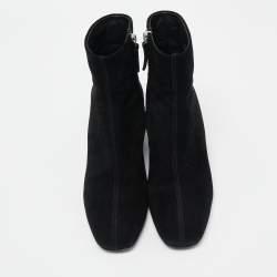 Giuseppe Zanotti Black Suede Link Ankle Length Boots Size 38