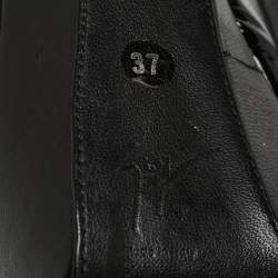 Pre Owned Giuseppe Zanotti Black Patent Leather Peep Toe Platform Pumps Size 37