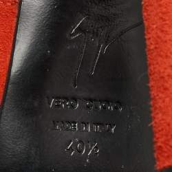 مملوكة مسبقًا Giuseppe Zanotti Rust Orange Suede Cut Out Cage Sandals Size 40.5