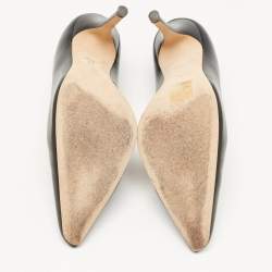 مملوكة مسبقًا Giuseppe Zanotti Black Leather Pointed Toe Pumps Size 36