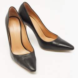 مملوكة مسبقًا Giuseppe Zanotti Black Leather Pointed Toe Pumps Size 36