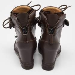 مملوكة مسبقًا حذاء رياضي جوسيبي زانوتي كوبي جلد أحمر عنق مرتفع مقاس 39