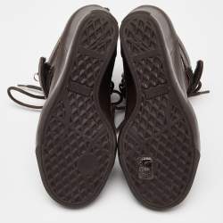 مملوكة مسبقًا حذاء رياضي جوسيبي زانوتي كوبي جلد أحمر عنق مرتفع مقاس 39