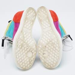Giuseppe Zanotti Multicolor Suede High Top Sneakers Size 35