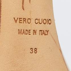 Pre Owned صندل جوسيبي زانوتي "هارموني" جلد لامع بيج مقاس 42