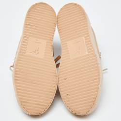 مملوكة مسبقًا Giuseppe Zanotti Beige Patent Leather Frankie Sneakers Size 40