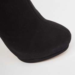 Pre Owned Giuseppe Zanotti Black Suede Knee Length Boots Size 36