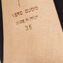 Pre Owned Giuseppe Zanotti Black Suede Knee Length Boots Size 36