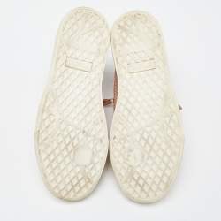 حذاء رياضي جوسيبي زانوتي غايل جلد رصاصي/أبيض بعنق منخفض مقاس 36