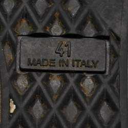 Pre Owned Giuseppe Zanotti Black Croc Embossed Leather Lorenz Wadge Sneakers Size 41