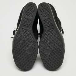 مملوكة مسبقًا Giuseppe Zanotti Black Suede High Top Wedge Sneakers Size 40