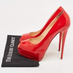 Pre Owned Giuseppe Zanotti Red Patent Leather Sharon Pumps Size 40