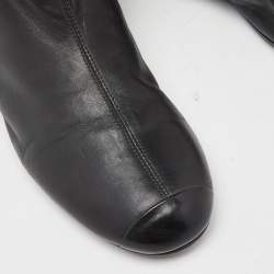 Giuseppe Zanotti Black Leather Ankle Length Boots Size 37